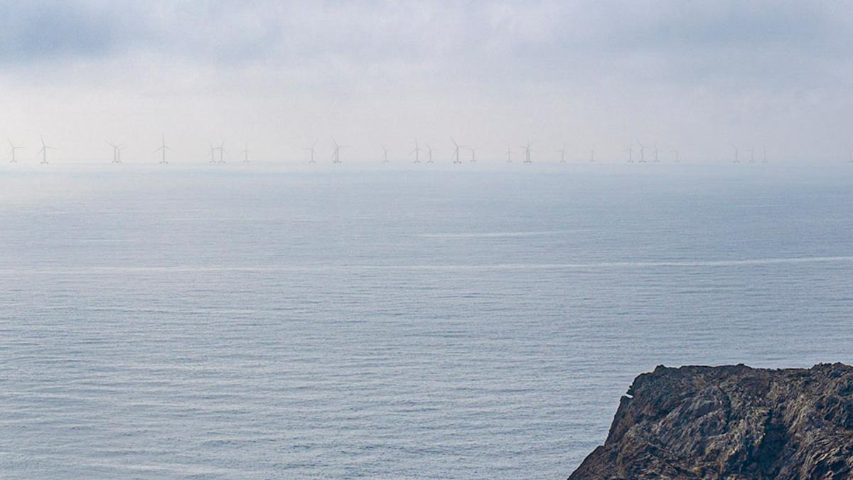 Recreació feta amb ordinador sobre imatges reals de com es veurà el parc des del Cap de Creus, aquest 22 d&#039;abril del 2021. (Horitzontal)