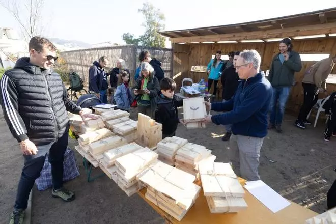 Taller de fabricación de casetas para murciélagos en ses Feixes