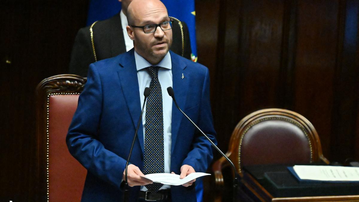 Lorenzo Fontana durante el discurso tras su elección.