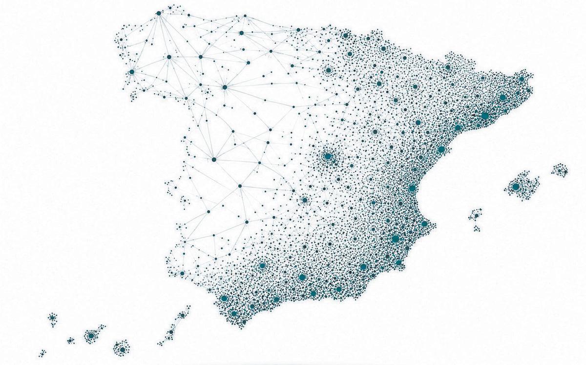 Una imagen del mapa de España.