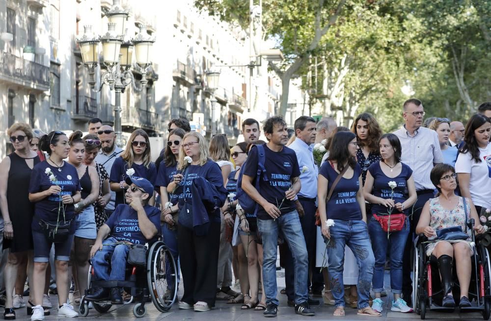 Barcelona conmemora el segundo aniversario del 17A