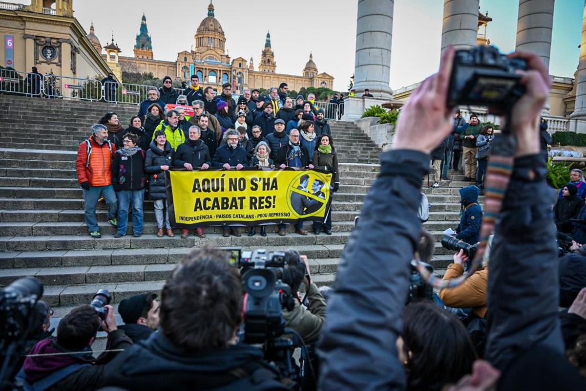 Protestas por la celebración de la cumbre España-Francia en Barcelona