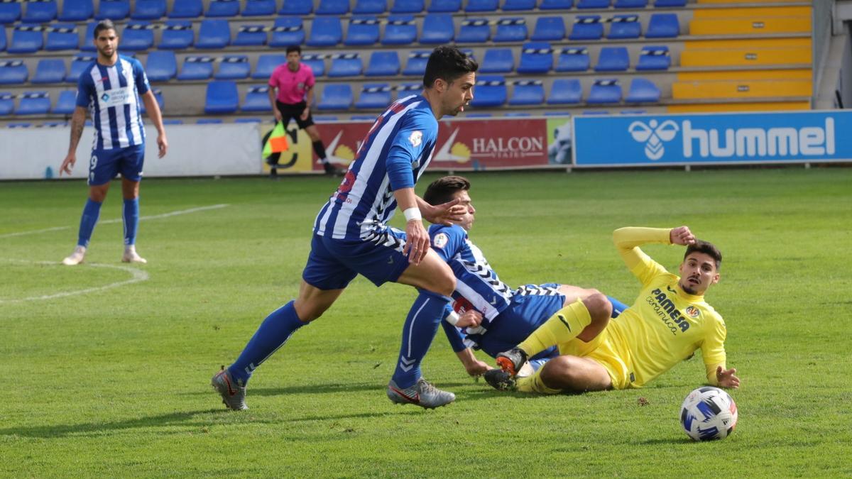 Instante de un partido del Alcoyano