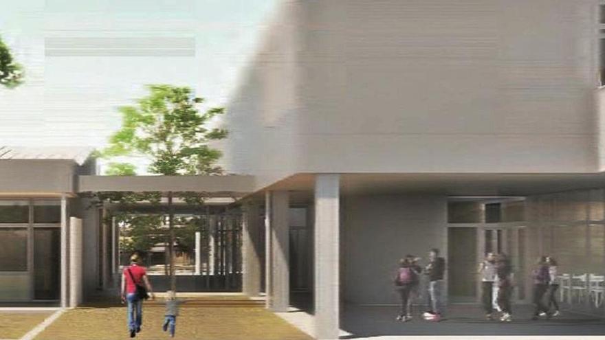 Imatge virtual de com serà el futur edifici de l&#039;escola Pla del Puig