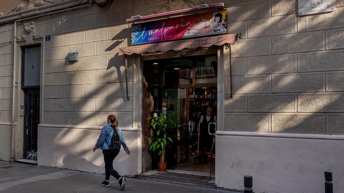 La entrada del restaurante El Malparía.