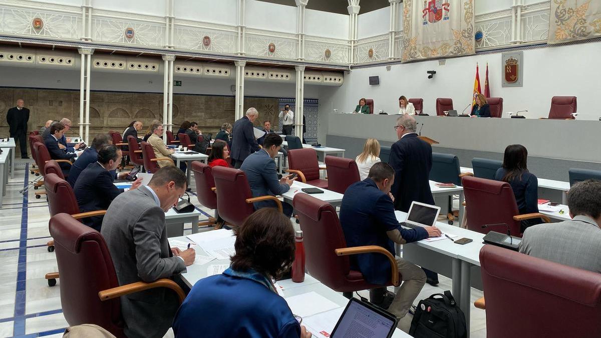 El pleno de la Asamblea, segundos antes de que comenzara la sesión de este miécoles.