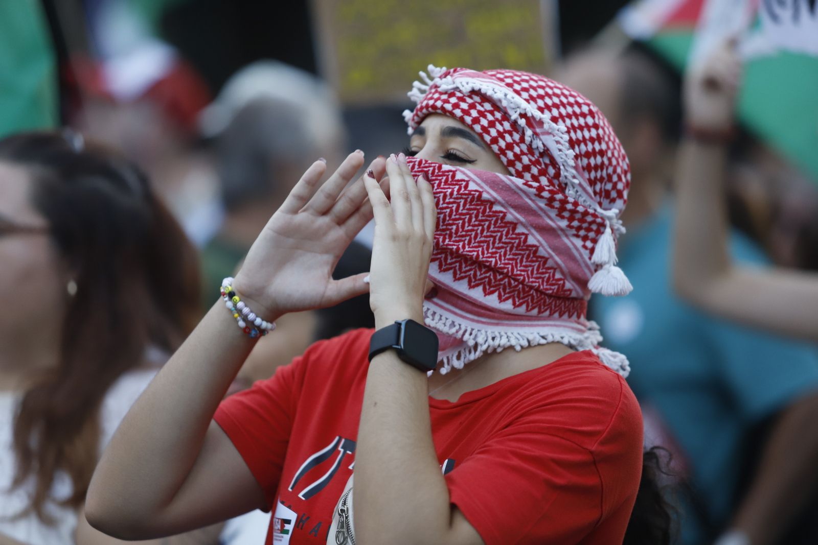 La manifestación por Palestina, en imágenes