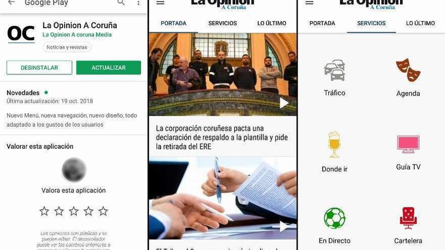 LA OPINIÓN A CORUÑA estrena una nueva &#039;app&#039; móvil para dispositivos Android