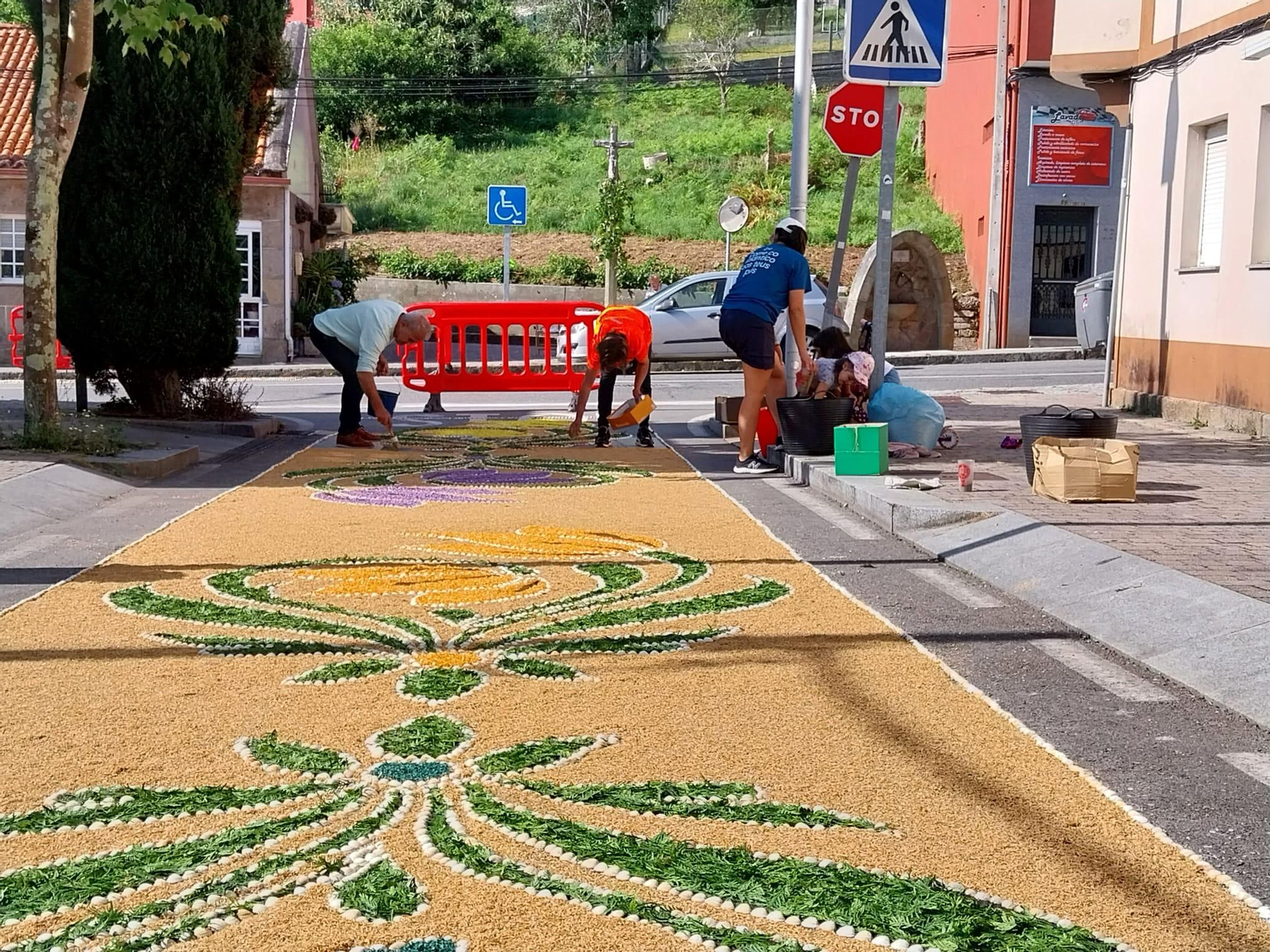 La fiesta de las alfombras florales del Corpus en Bueu (II)