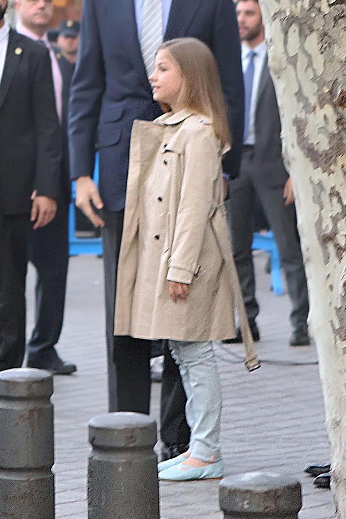 El look de la infanta Sofía en el Santiago Bernabéu