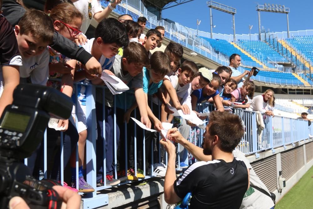 Entrenamiento a puerta abierta del Málaga CF