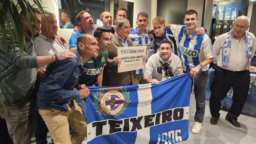 Homenaje a Lendoiro en Teixeiro