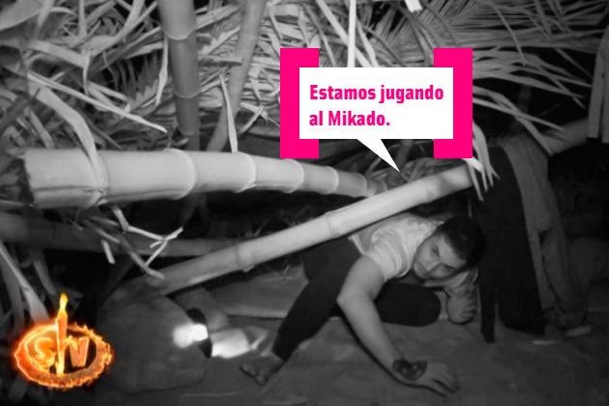 Omar Montes pasándoselo pipa en 'Supervivientes'