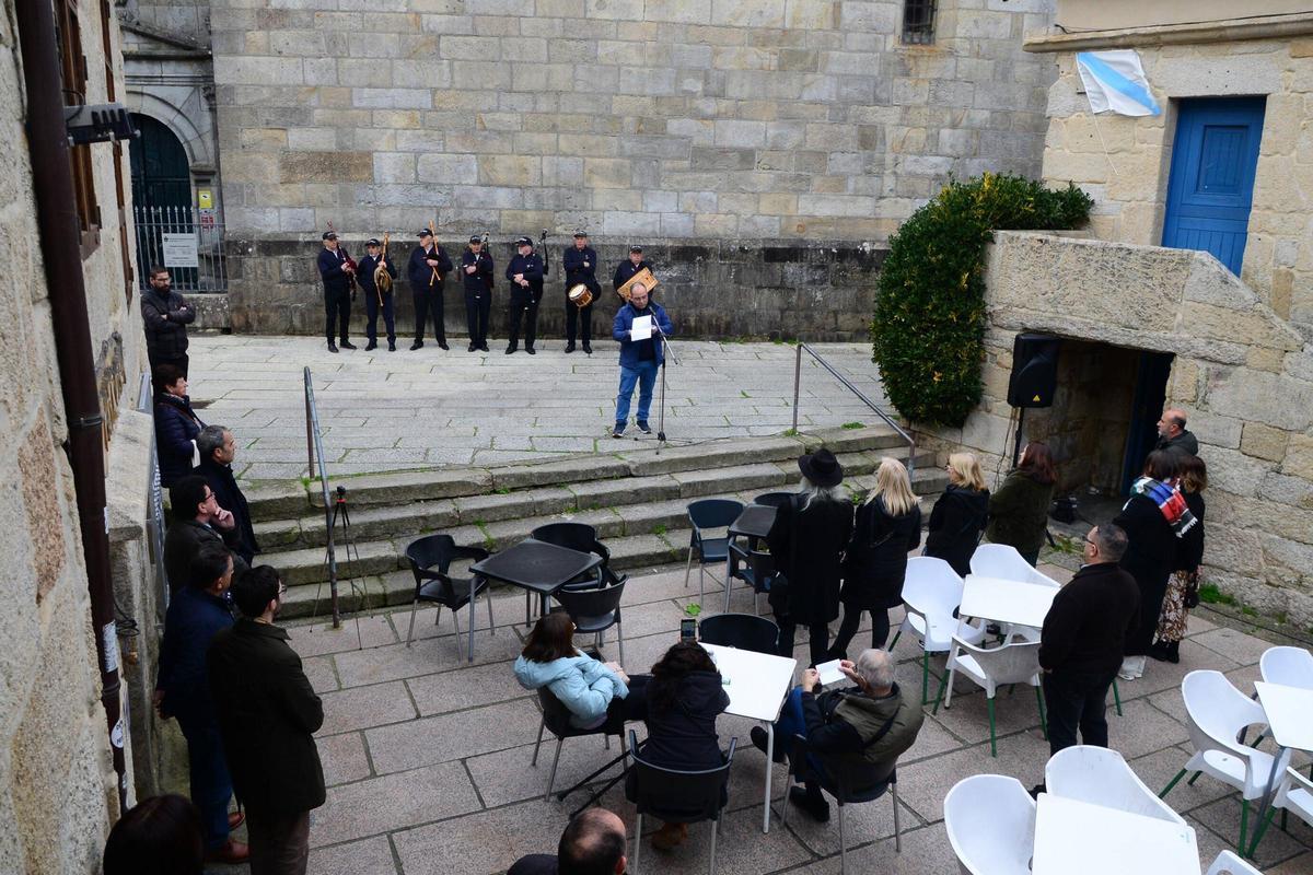 Anxo Coya durante un momento de su intervención en el acto de ayer.