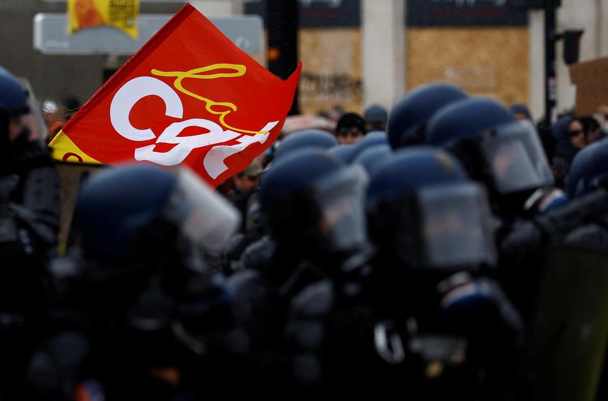 Ninth day of national strike and protest in France against the pension reform