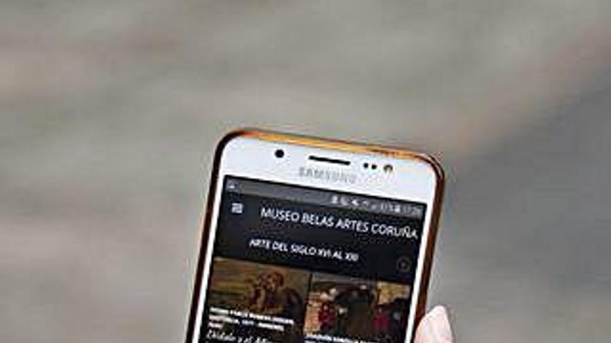 La aplicación del Museo de Belas Artes, en un móvil.