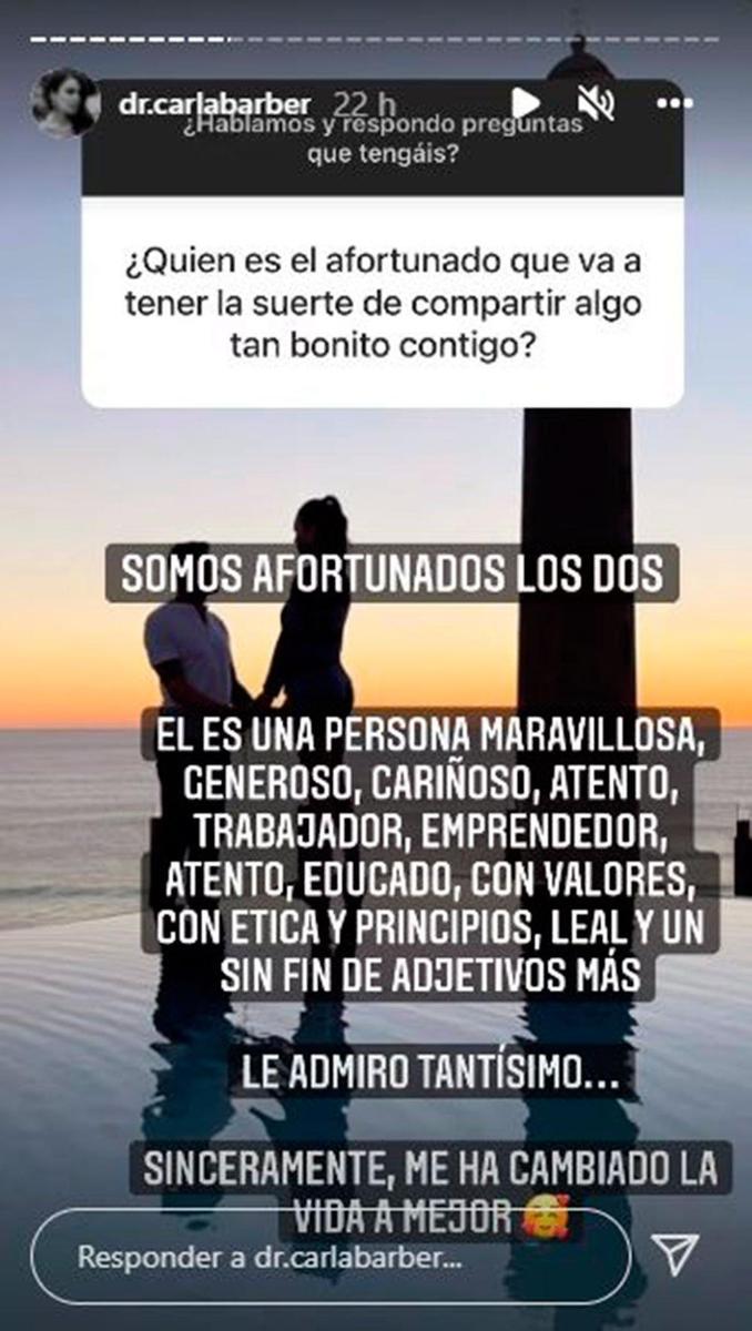 Carla Barber y los detalles de su embarazo: el padre