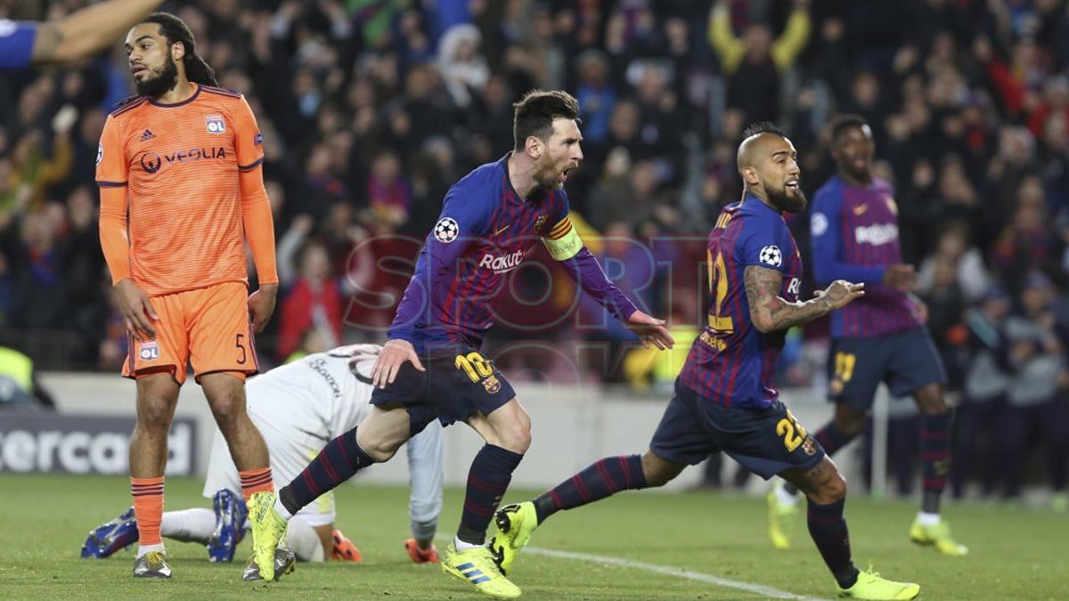 Las mejores imágenes del partido de vuelta de octavos de final entre el FC Barcelona - Olympique Lyon disputado en el Camp Nou.