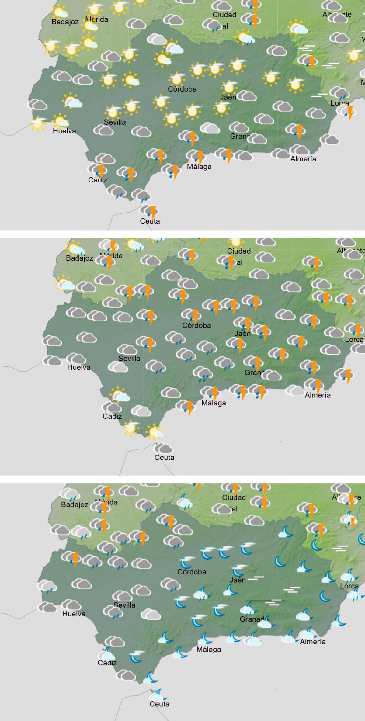 Previsión a las 09.00, 15.00 y 22.00 horas.
