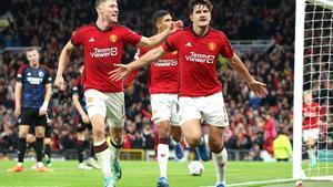 Manchester United - Copenhague : El gol de Maguire