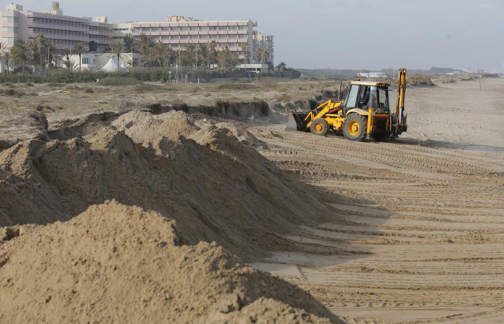 Obras en las playas del Saler y la Garrofera