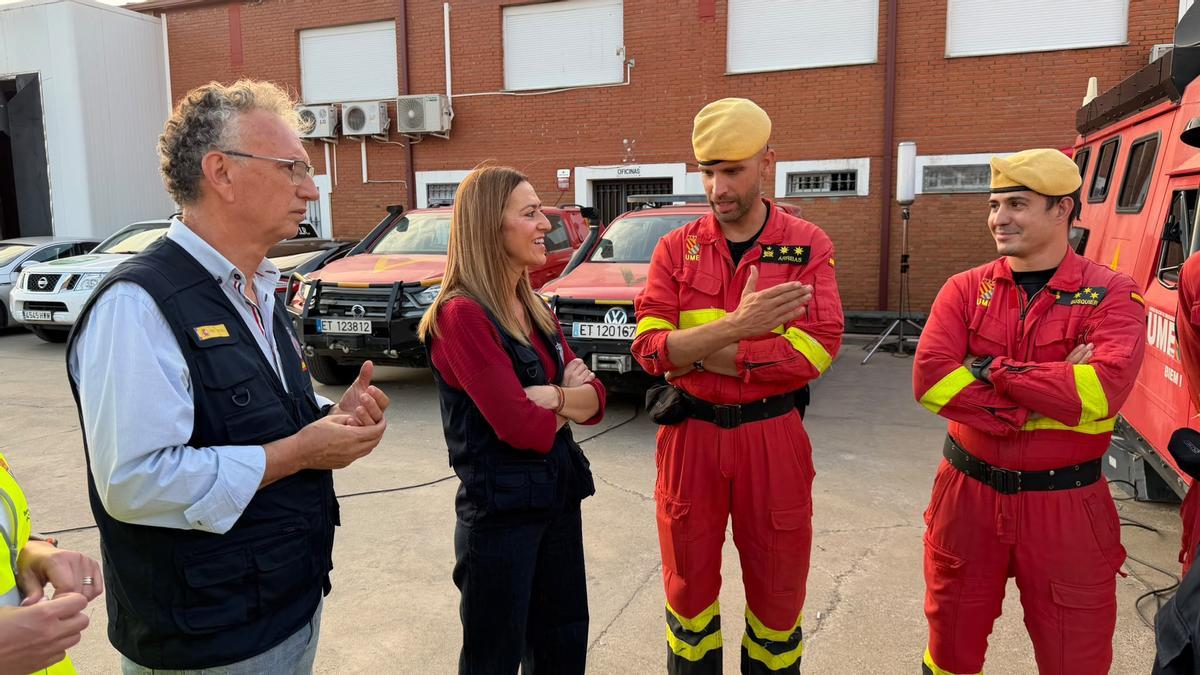 Visita de la secretaria General de Protección Civil y Emergencias del Ministerio del Interior, Virginia Barcones, a Pinofranqueado.