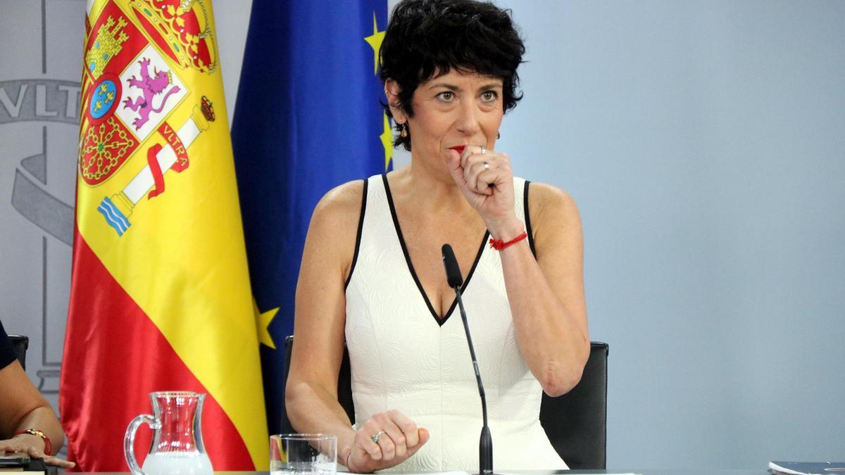 La ministra d'Inclusió, Elma Saiz, a la roda de premsa posterior al Consell de Ministres