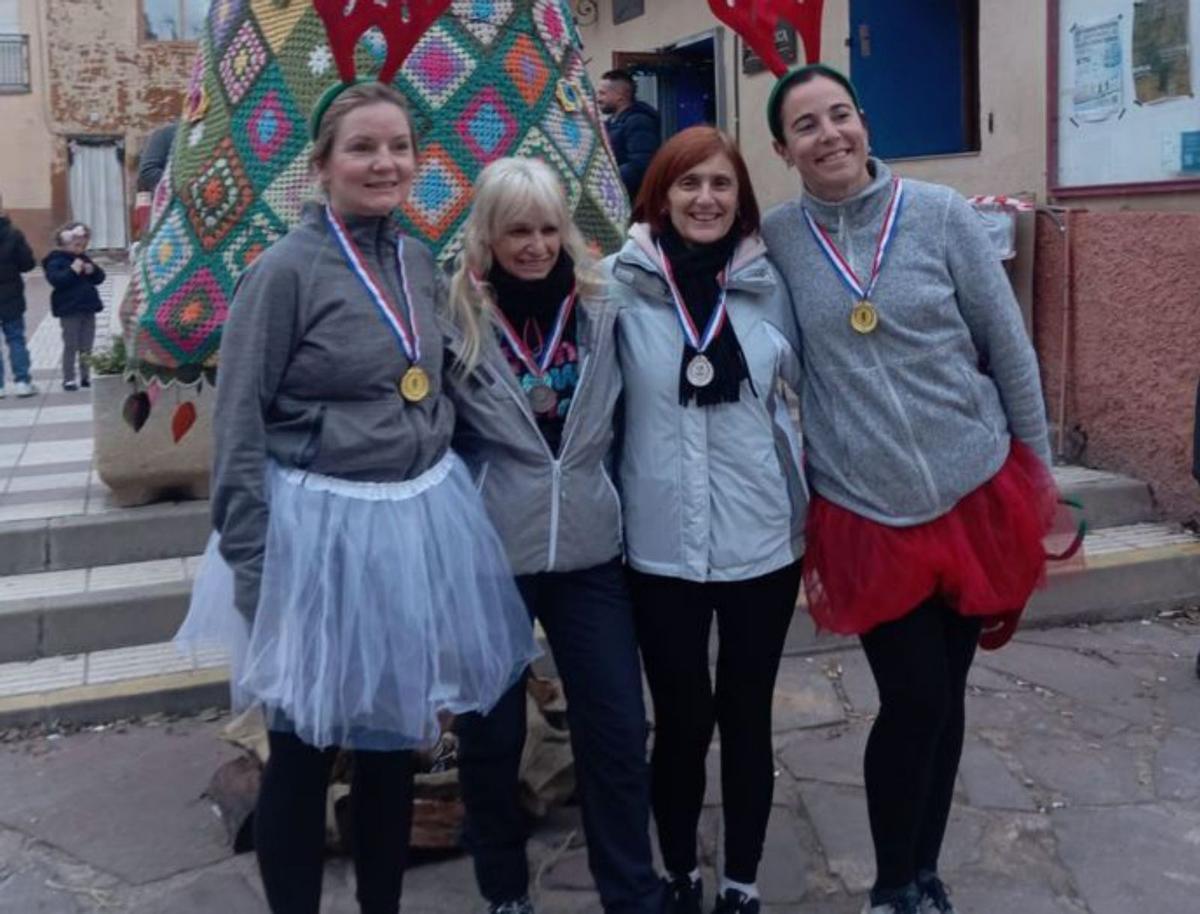 Vencedoras en la prueba femenina. |