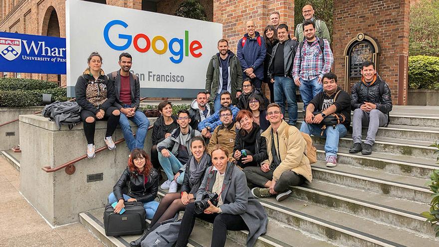 Los alumnos de Barreira A+D en la sede oficial de Google en Silicon Valley.
