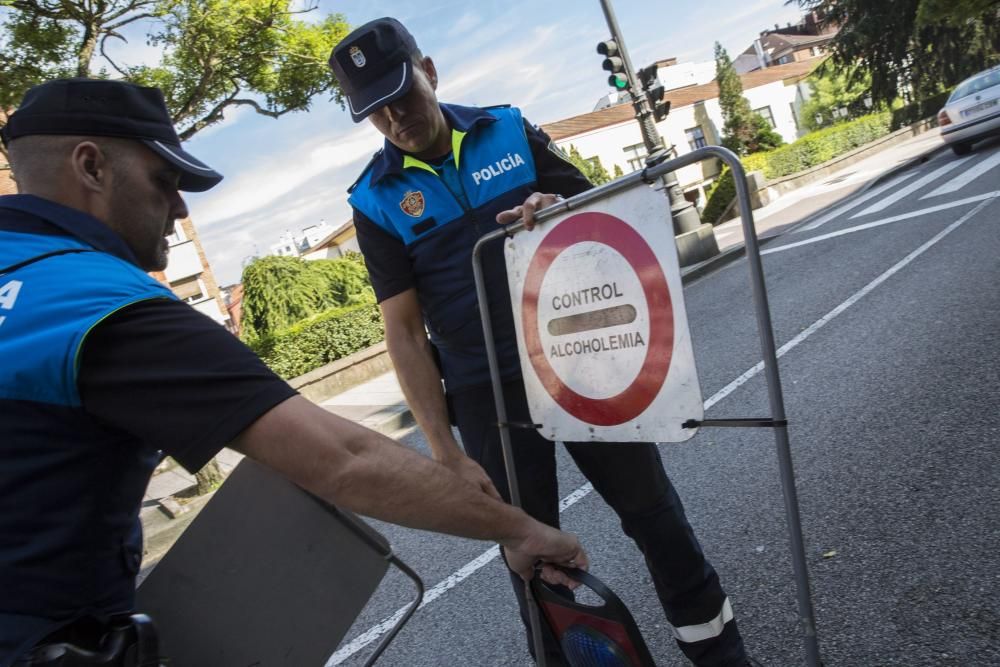 Control de alcoholemia de la Policía de Oviedo