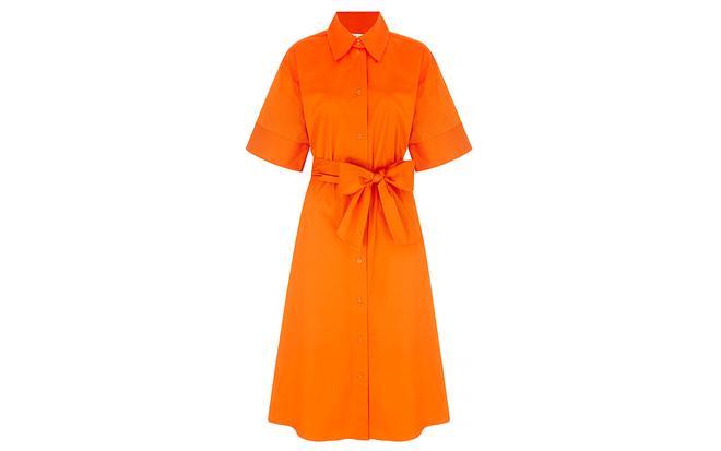 Vestido naranja camisero