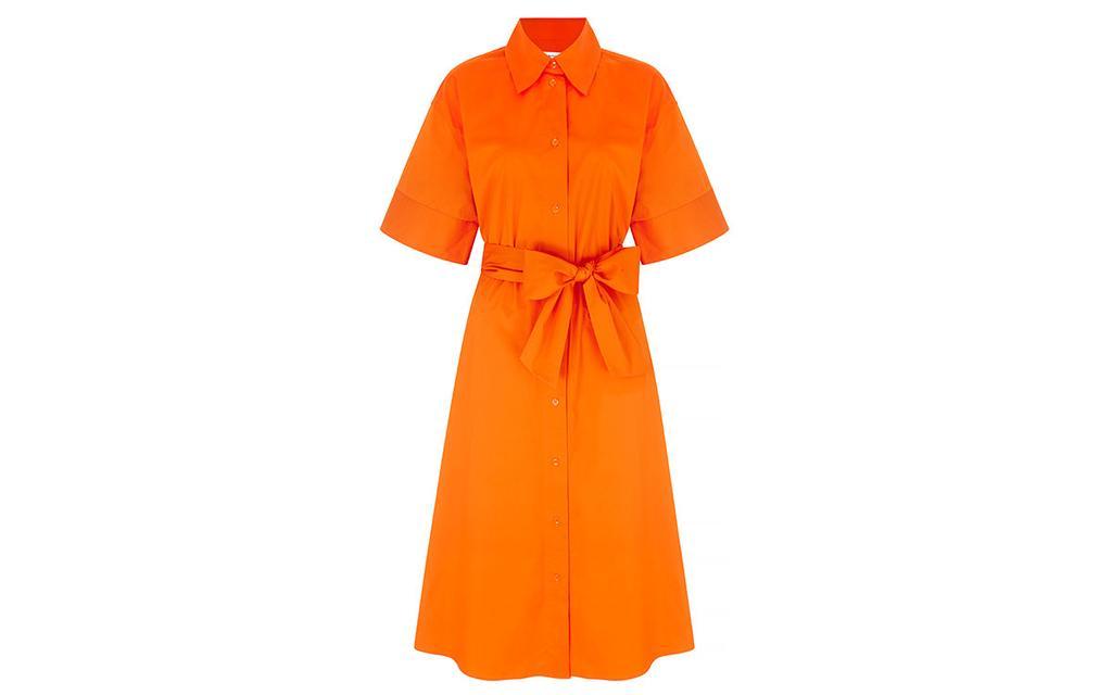 Vestido naranja camisero