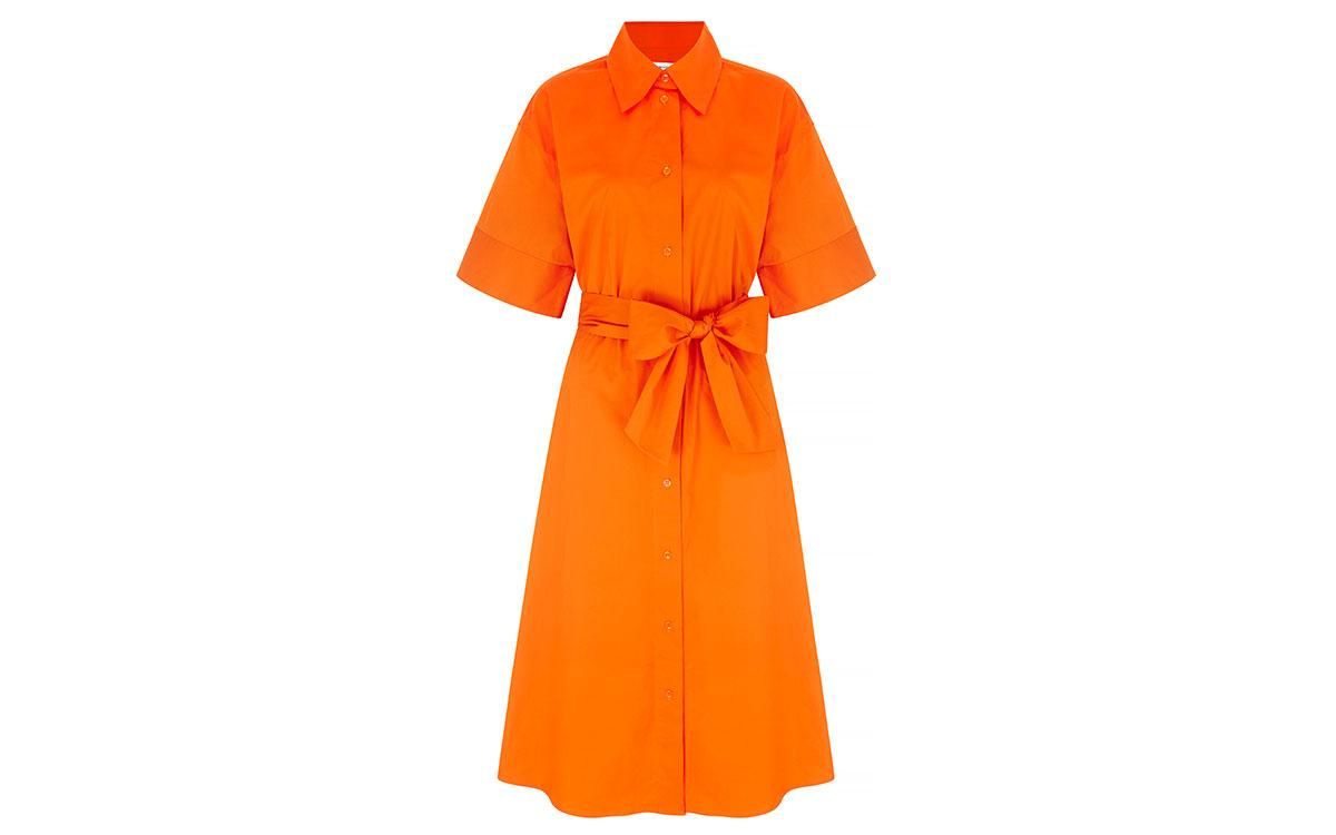 Vestido naranja camisero