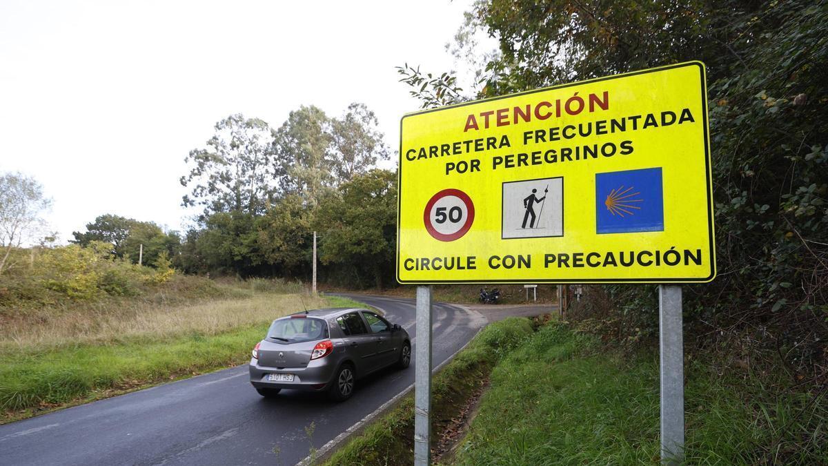 Carretera de La Plata, en Castrillón, en una imagen de archivo