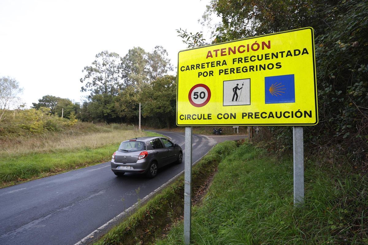 Carretera de La Plata, en Castrillón