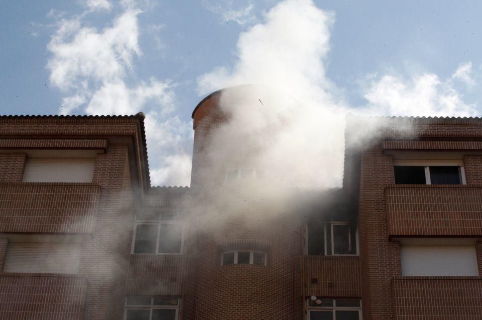 Incendio en una casa en San Antón