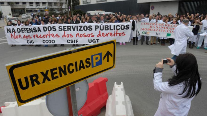 Última manifestación de personal sanitario en el Chuac.