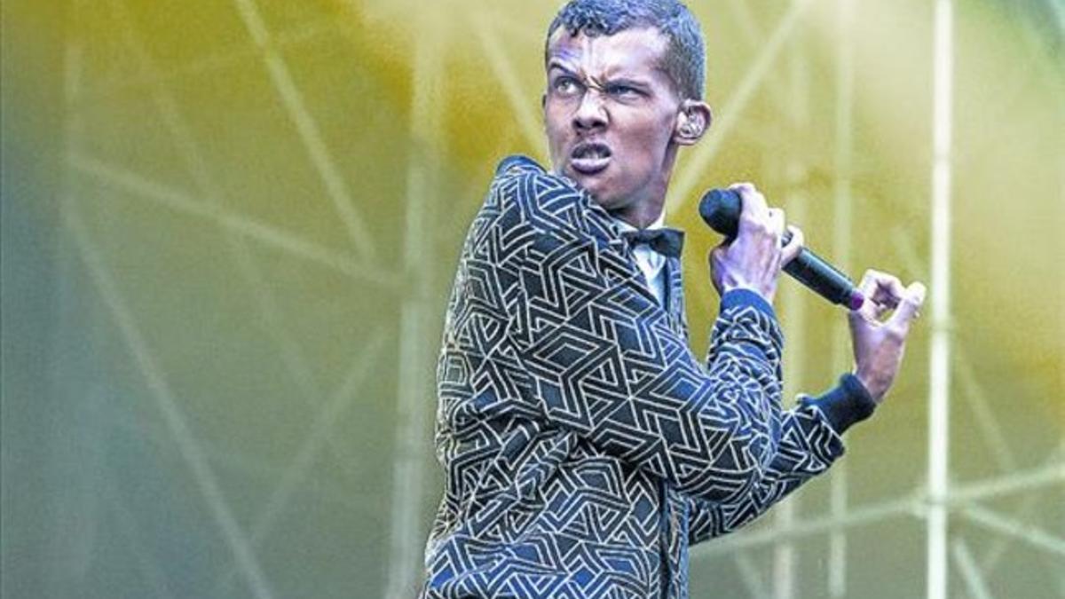 Stromae, durante su concierto del miércoles por la noche en el Parc del Fòrum.