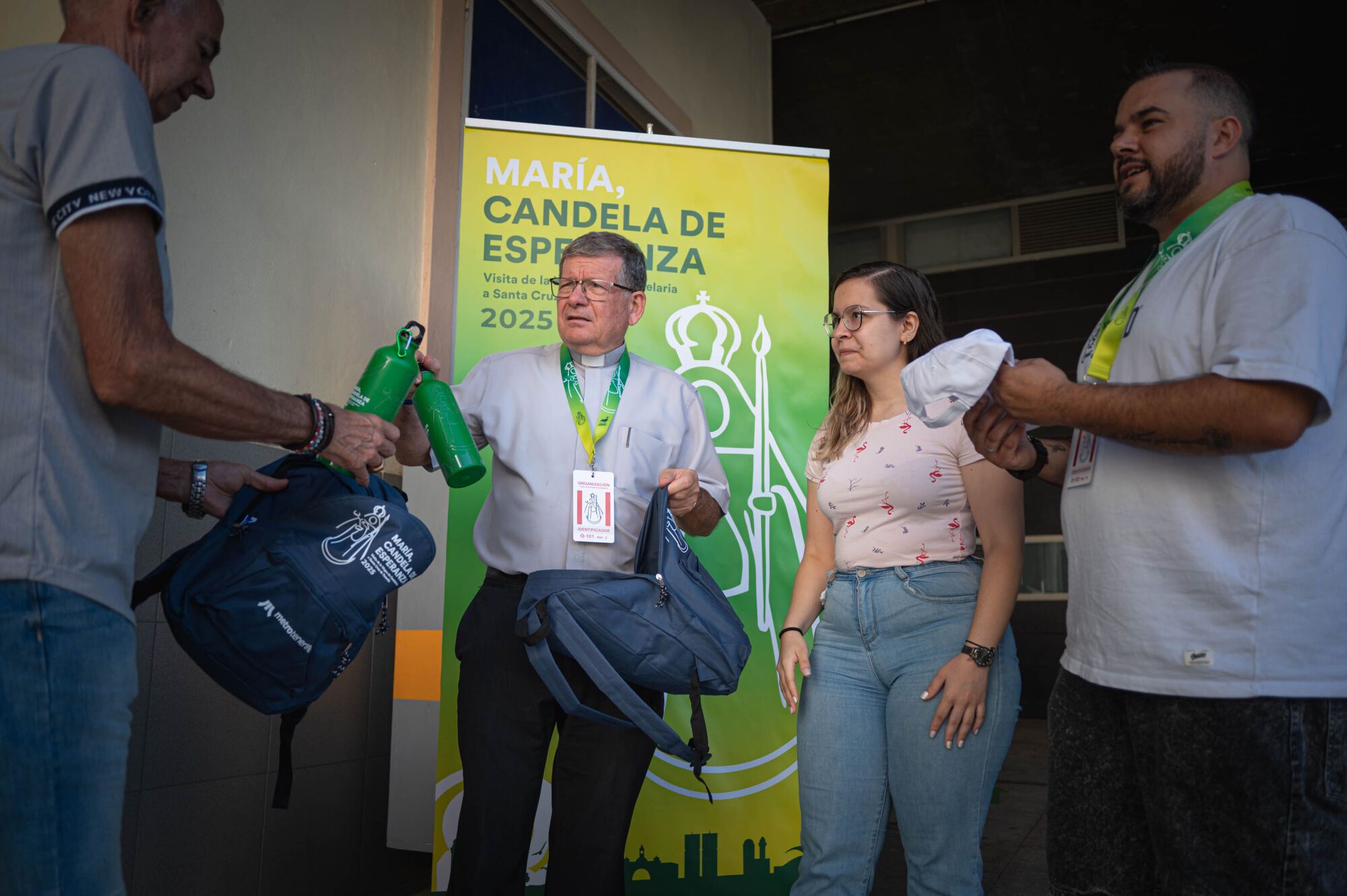 Voluntarios que escoltarán a la Virgen en su visita a Candelaria