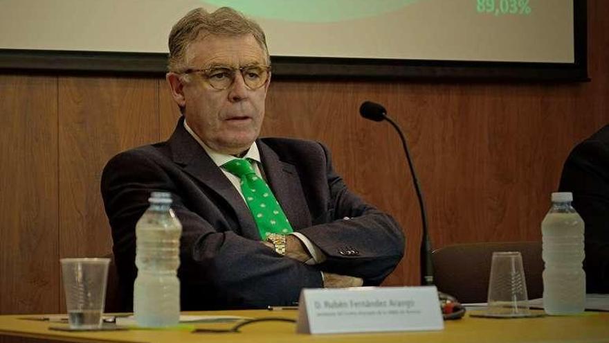 Ignacio Vidau, ayer, durante la inauguración del curso en la UNED.