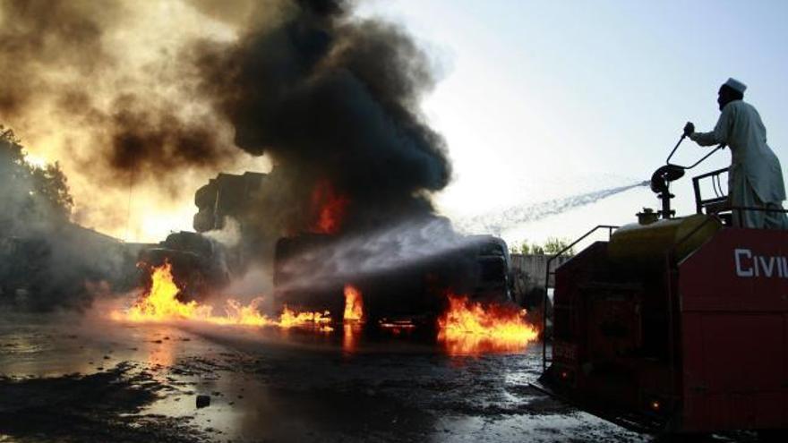 Incendio  en el noroeste de la ciudad de Peshawar