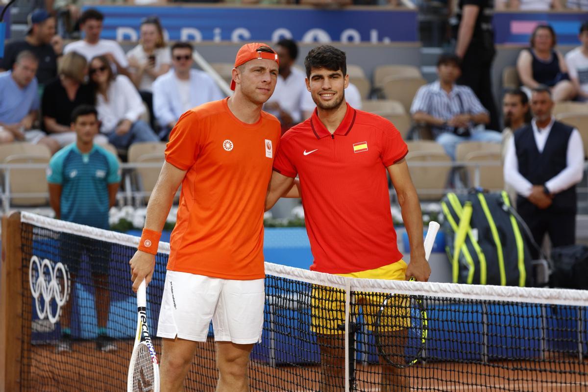 El partido entre Griekspoor y Alcaraz, en imágenes