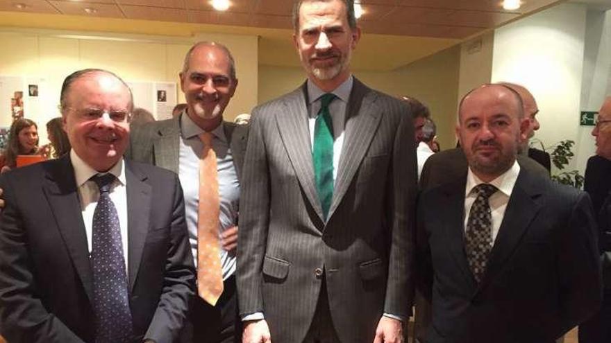 José A. Suárez-Llanos, Javier Ojeda, Felipe VI y Basilio Otero.