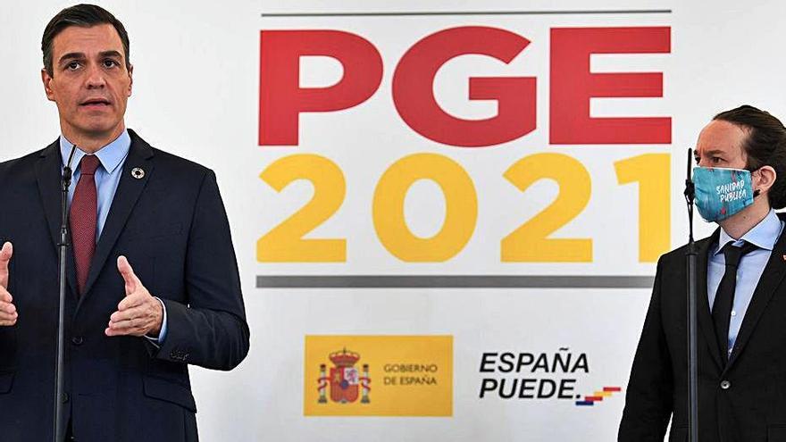 Frente común de PSOE 
y Unidas Podemos 
para reivindicar los presupuestos del Estado
