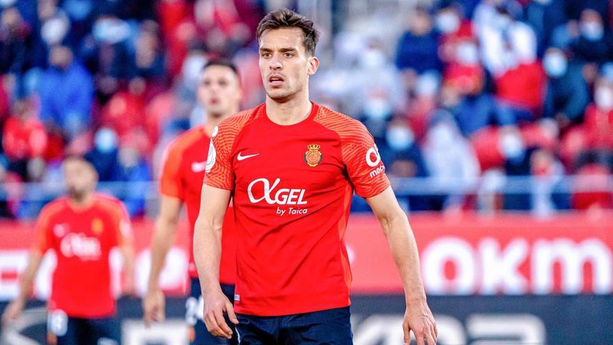 Brian Oliván, en un partido reciente con el Real Mallorca.