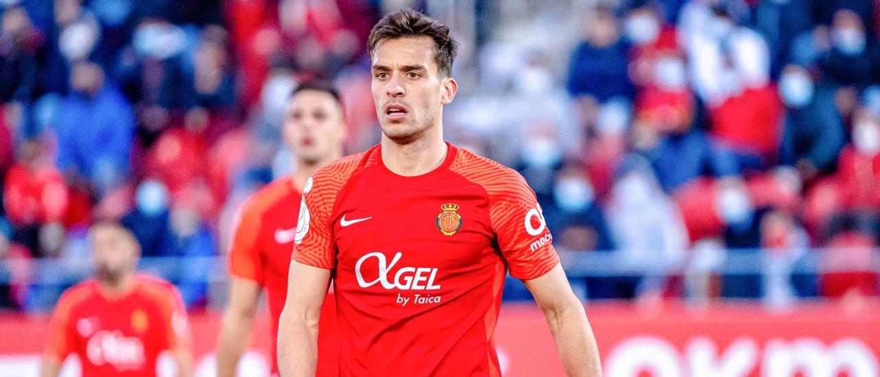 Brian Oliván, en un partido con el Real Mallorca.