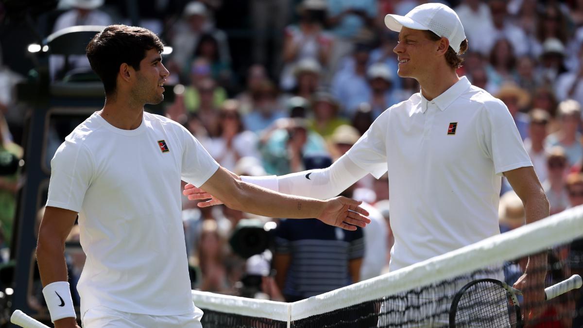 Alcaraz y Sinner, antes de la gran final de Wimbledon
