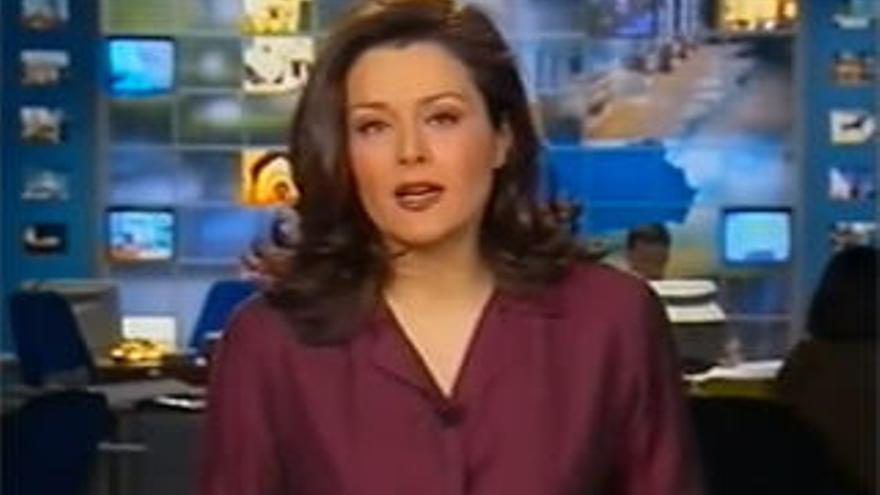 Imagen de archivo de Soledad Arroyo en el plató de Antena 3