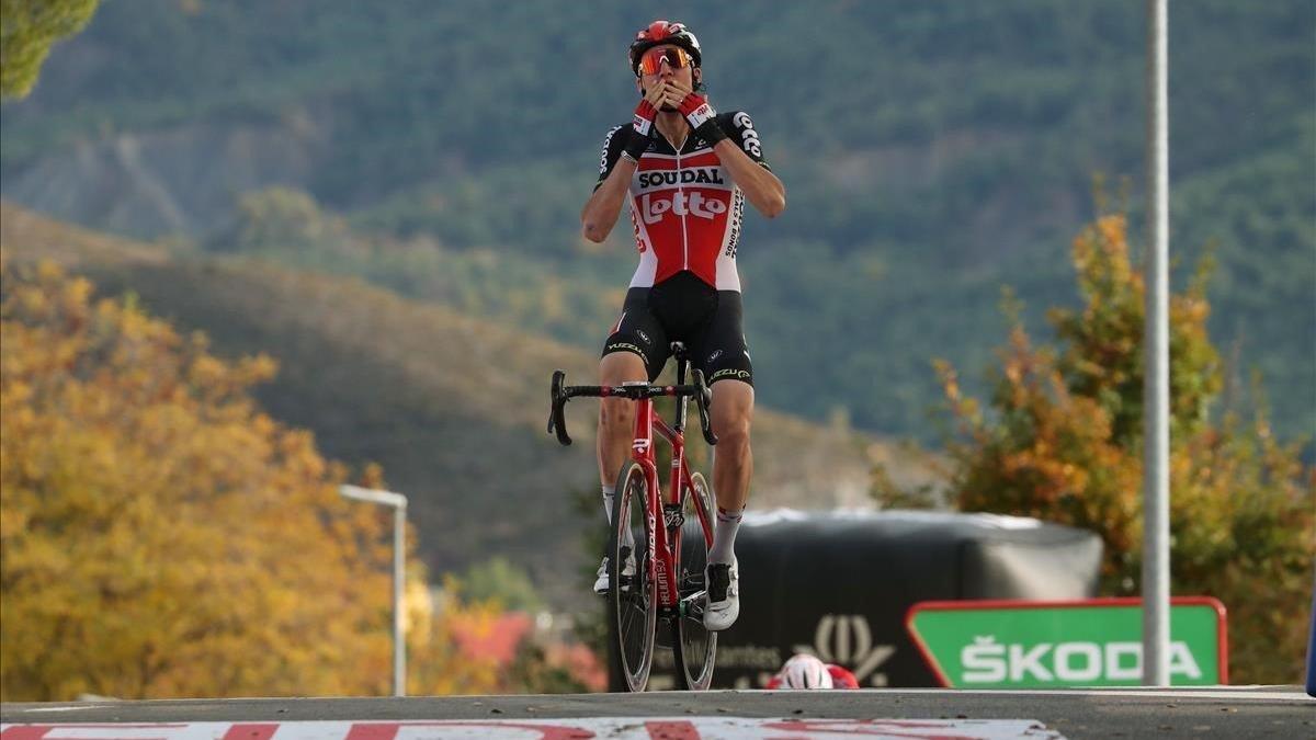 Wellens, el héroe de la España vacía, triunfa en la Vuelta