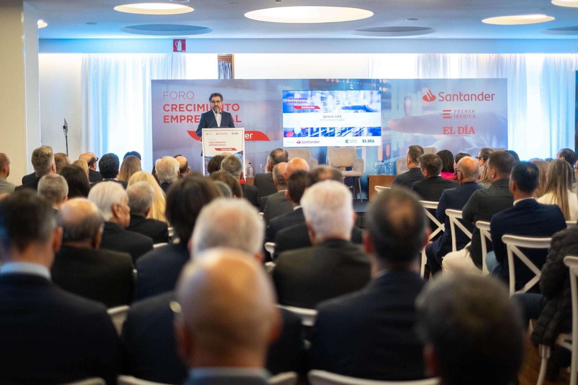 Foro 'Crecimiento empresarial' de EL DÍA y Banco Santander